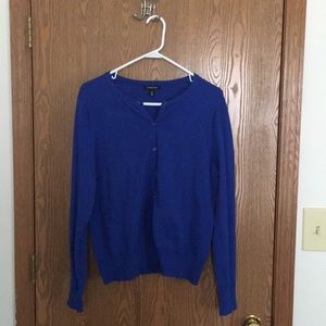 Lands’ End cobalt blue cardigan size small